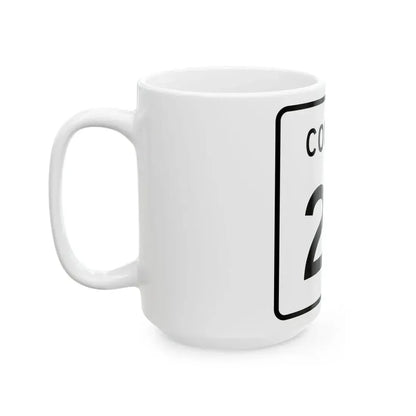 County 23 square (Minnesota) (Road Sign) White Coffee Mug - Go Mug Yourself
