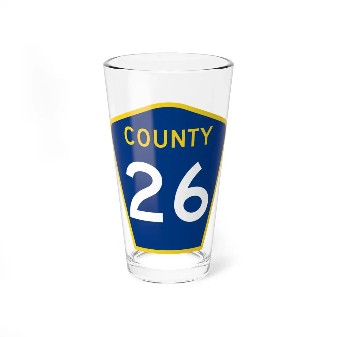 County 26 MN (Minnesota) (Road Sign) Pint Glass 16oz 16oz - Go Mug Yourself