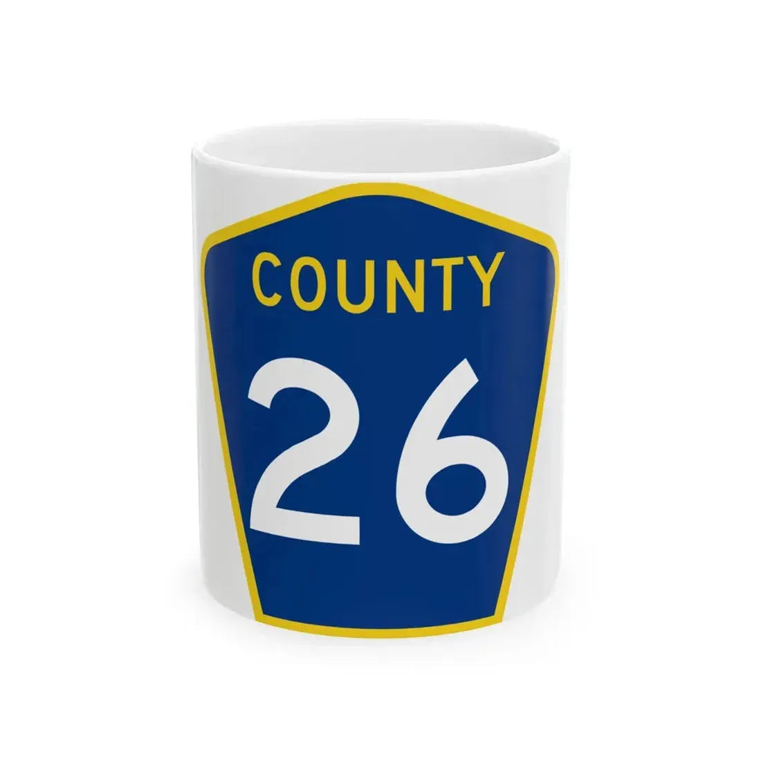 County 26 MN (Minnesota) (Road Sign) White Coffee Mug 11oz - Go Mug Yourself