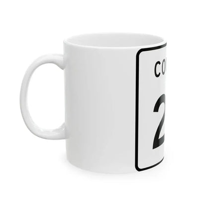 County 26 square (Minnesota) (Road Sign) White Coffee Mug - Go Mug Yourself