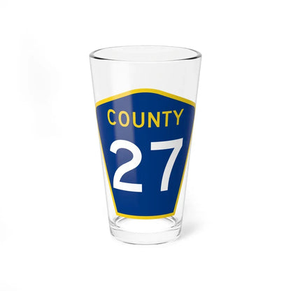 County 27 MN (Minnesota) (Road Sign) Pint Glass 16oz 16oz - Go Mug Yourself