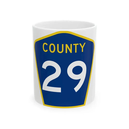 County 29 MN (Minnesota) (Road Sign) White Coffee Mug 11oz - Go Mug Yourself