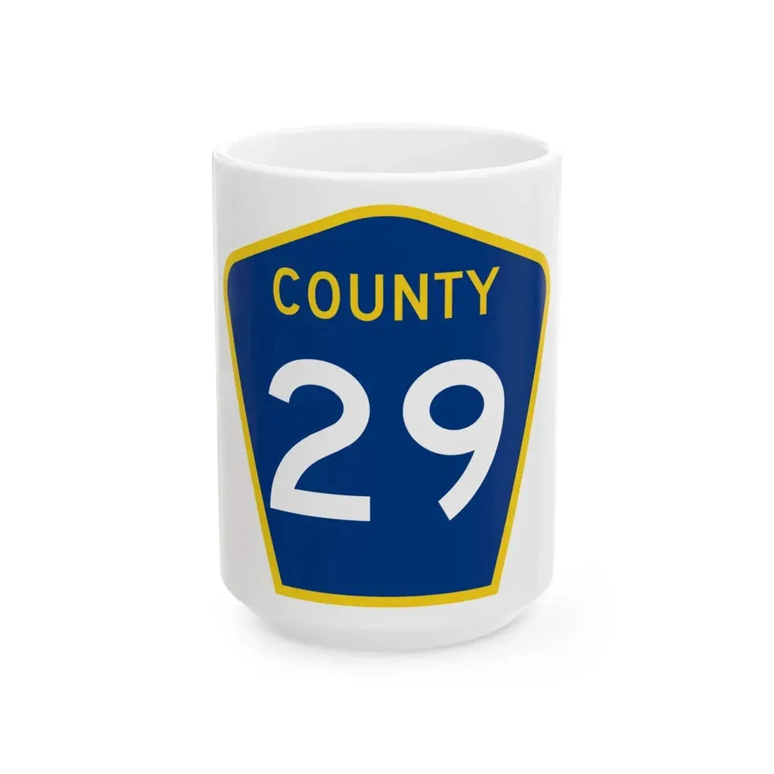 County 29 MN (Minnesota) (Road Sign) White Coffee Mug 15oz - Go Mug Yourself