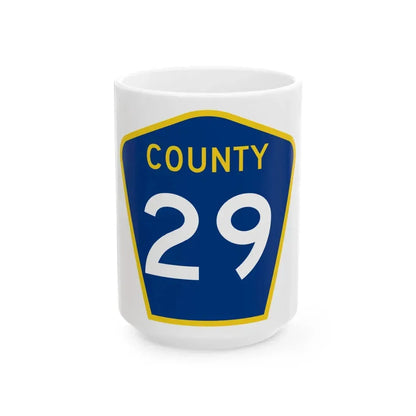 County 29 MN (Minnesota) (Road Sign) White Coffee Mug 15oz - Go Mug Yourself