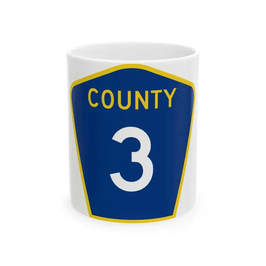 County 3 MN (Minnesota) (Road Sign) White Coffee Mug 11oz - Go Mug Yourself