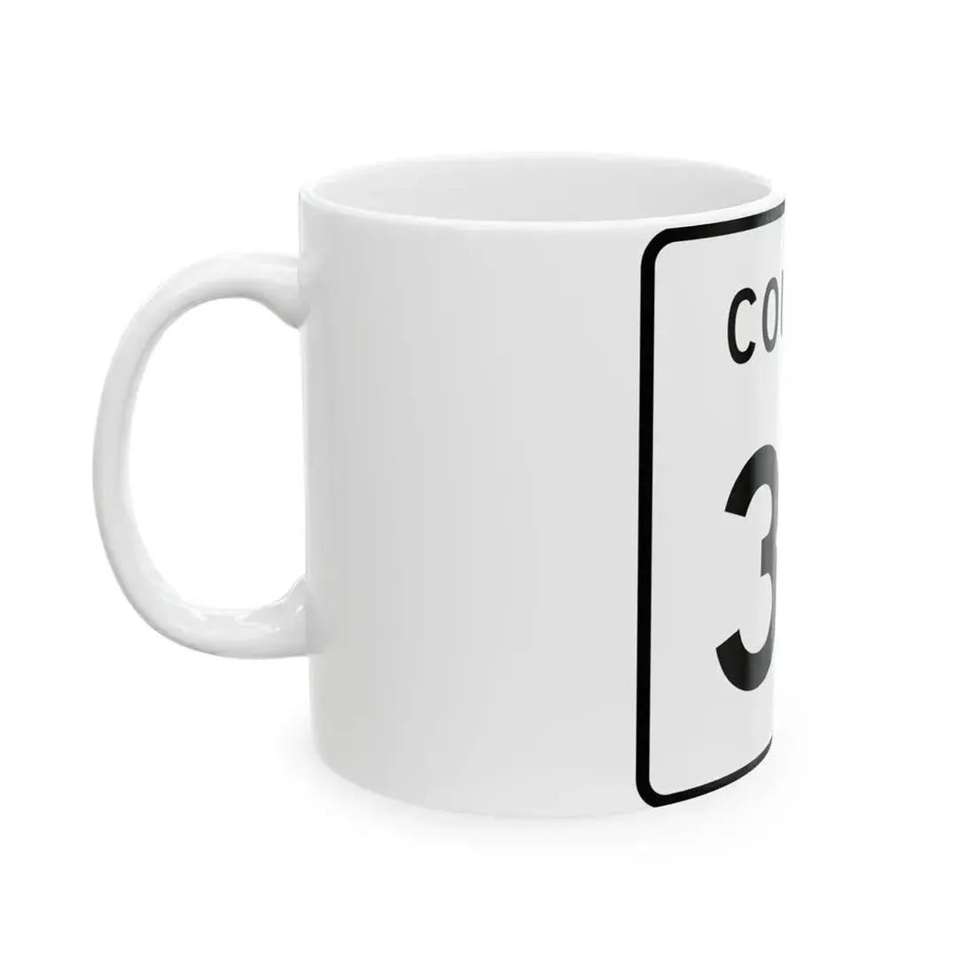 County 30 square (Minnesota) (Road Sign) White Coffee Mug - Go Mug Yourself