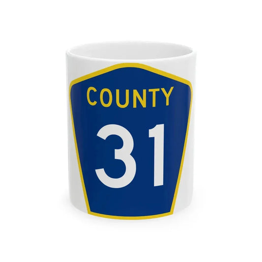 County 31 MN (Minnesota) (Road Sign) White Coffee Mug 11oz - Go Mug Yourself