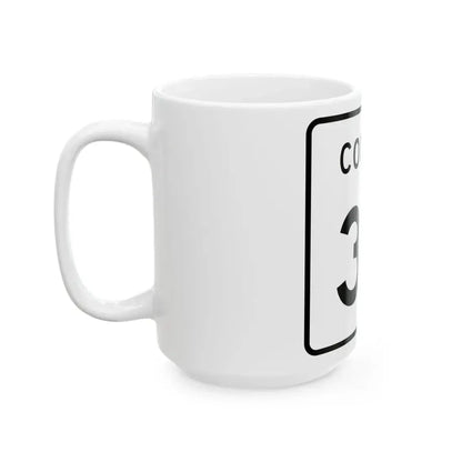 County 32 square (Minnesota) (Road Sign) White Coffee Mug - Go Mug Yourself