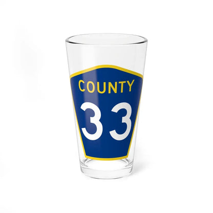 County 33 MN (Minnesota) (Road Sign) Pint Glass 16oz 16oz - Go Mug Yourself