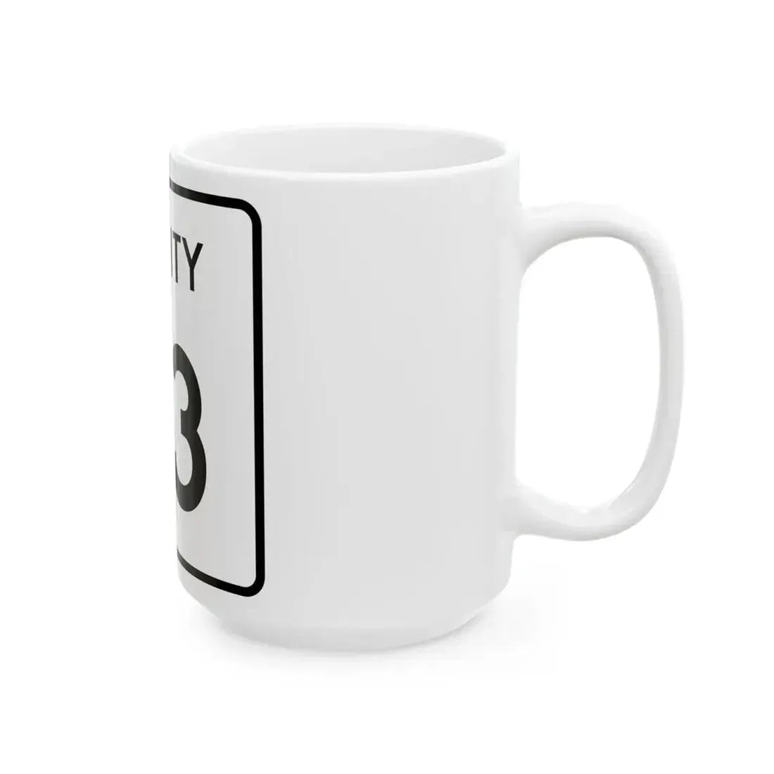 County 33 square (Minnesota) (Road Sign) White Coffee Mug - Go Mug Yourself