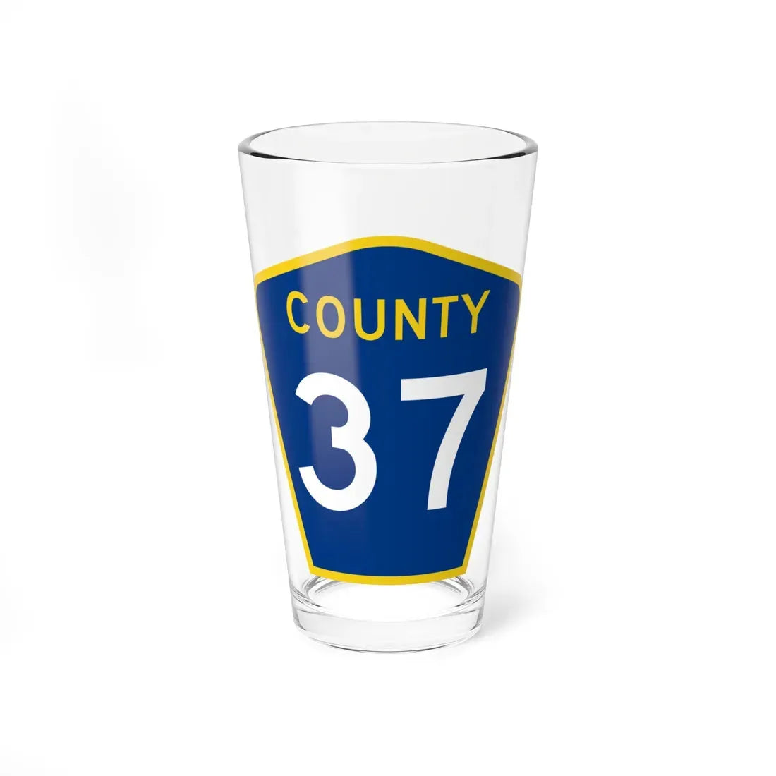 County 37 MN (Minnesota) (Road Sign) Pint Glass 16oz 16oz - Go Mug Yourself