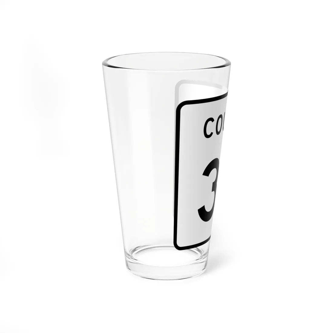 County 37 square (Minnesota) (Road Sign) Pint Glass 16oz - Go Mug Yourself