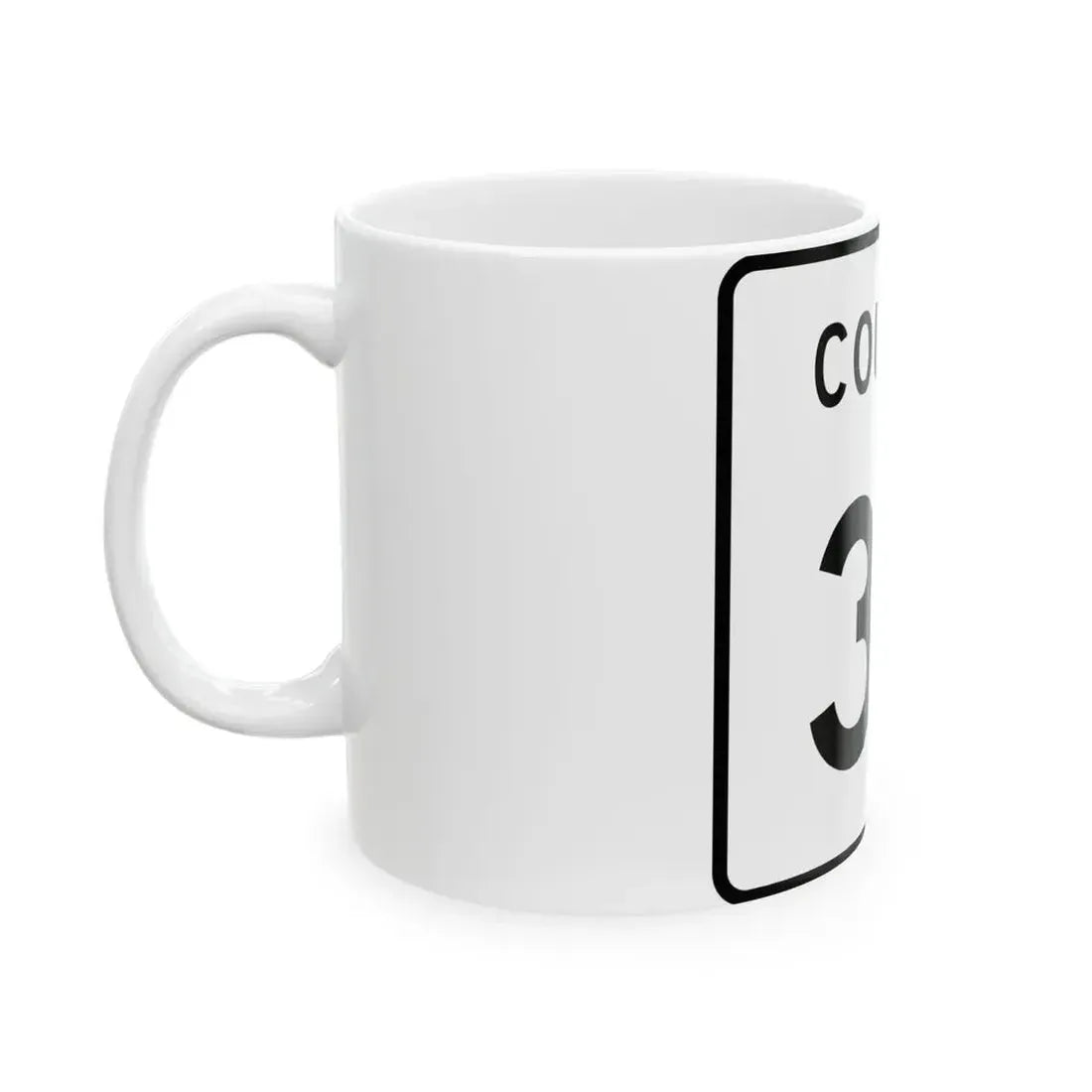 County 37 square (Minnesota) (Road Sign) White Coffee Mug - Go Mug Yourself