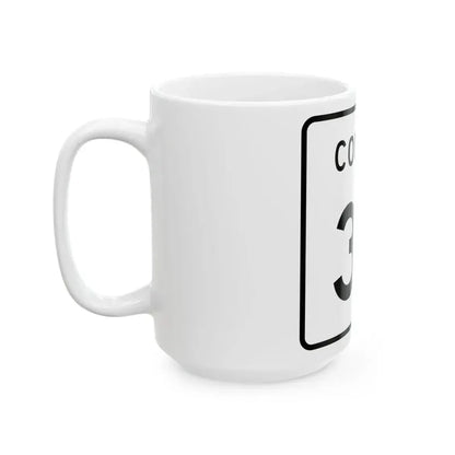 County 37 square (Minnesota) (Road Sign) White Coffee Mug - Go Mug Yourself
