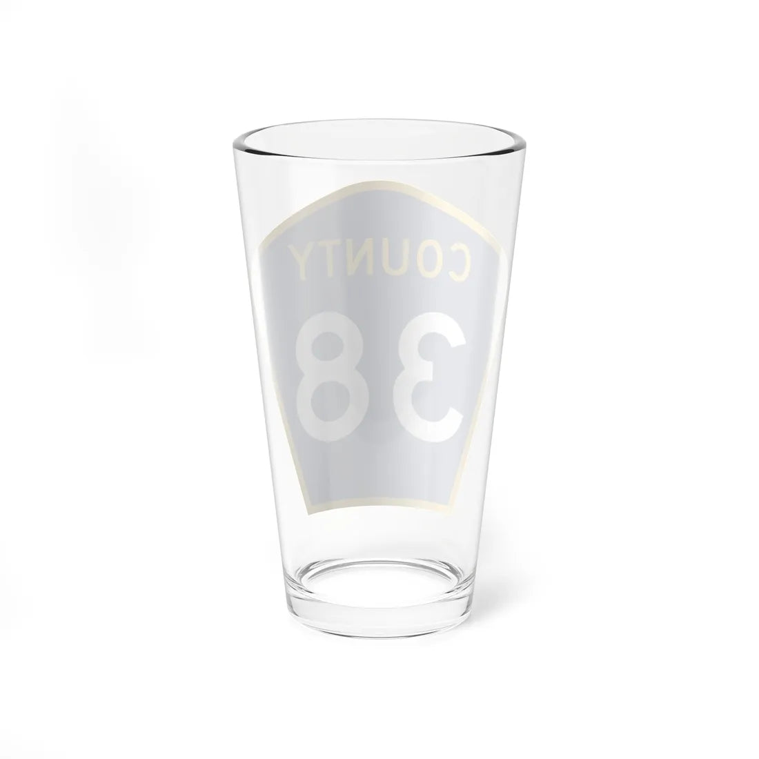 County 38 MN (Minnesota) (Road Sign) Pint Glass 16oz - Go Mug Yourself