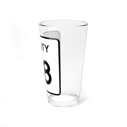 County 38 square (Minnesota) (Road Sign) Pint Glass 16oz - Go Mug Yourself