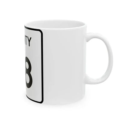 County 38 square (Minnesota) (Road Sign) White Coffee Mug - Go Mug Yourself