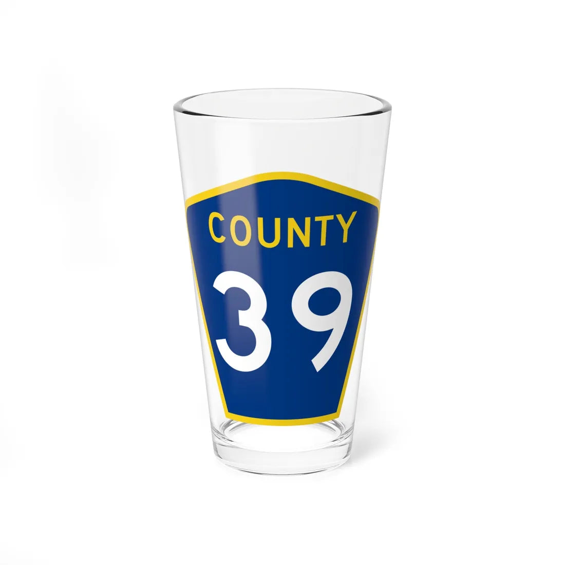 County 39 MN (Minnesota) (Road Sign) Pint Glass 16oz 16oz - Go Mug Yourself
