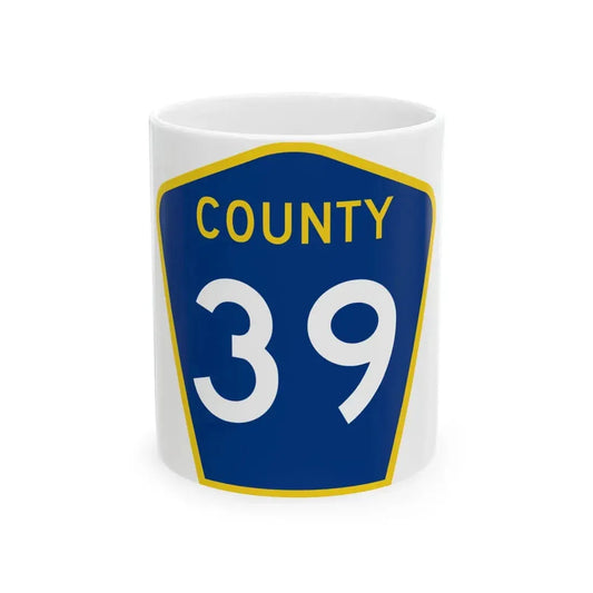 County 39 MN (Minnesota) (Road Sign) White Coffee Mug 11oz - Go Mug Yourself