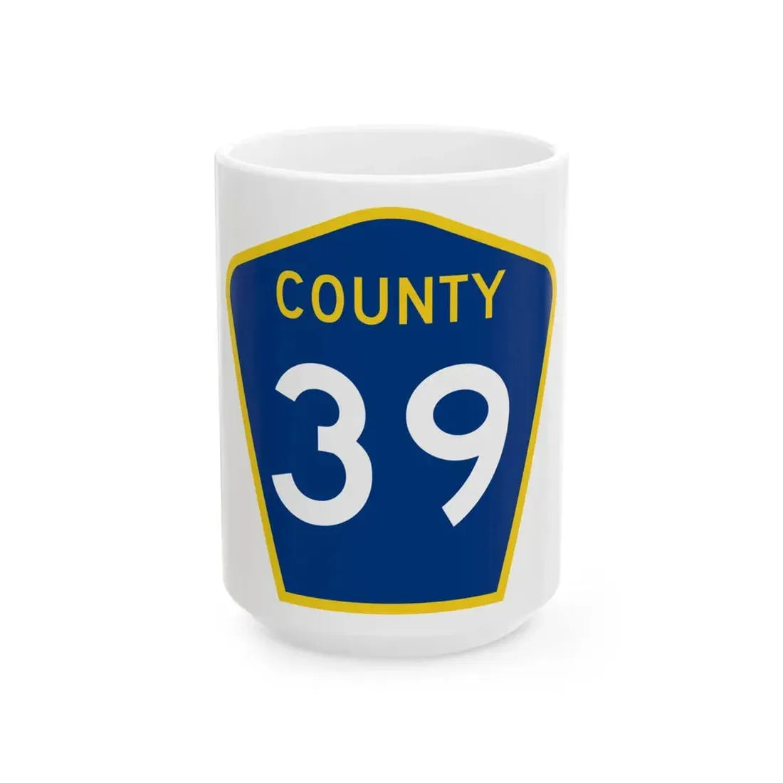County 39 MN (Minnesota) (Road Sign) White Coffee Mug 15oz - Go Mug Yourself