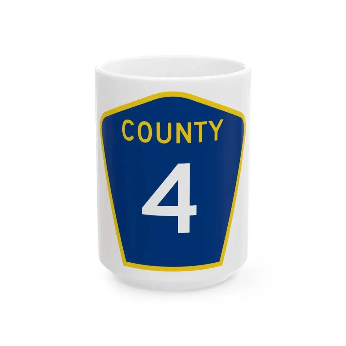 County 4 MN (Minnesota) (Road Sign) White Coffee Mug 15oz - Go Mug Yourself