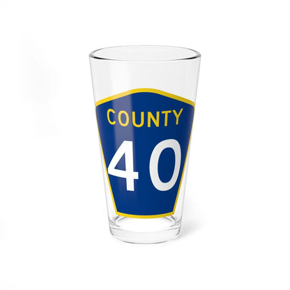 County 40 MN (Minnesota) (Road Sign) Pint Glass 16oz 16oz - Go Mug Yourself