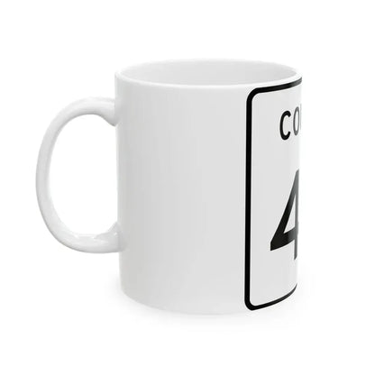County 40 square (Minnesota) (Road Sign) White Coffee Mug - Go Mug Yourself