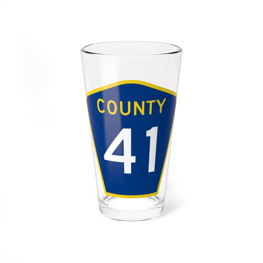 County 41 MN (Minnesota) (Road Sign) Pint Glass 16oz 16oz - Go Mug Yourself