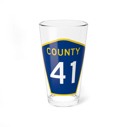 County 41 MN (Minnesota) (Road Sign) Pint Glass 16oz 16oz - Go Mug Yourself