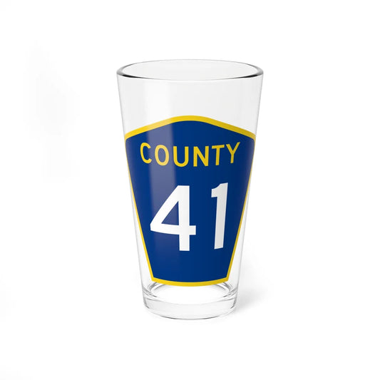 County 41 MN (Minnesota) (Road Sign) Pint Glass 16oz 16oz - Go Mug Yourself