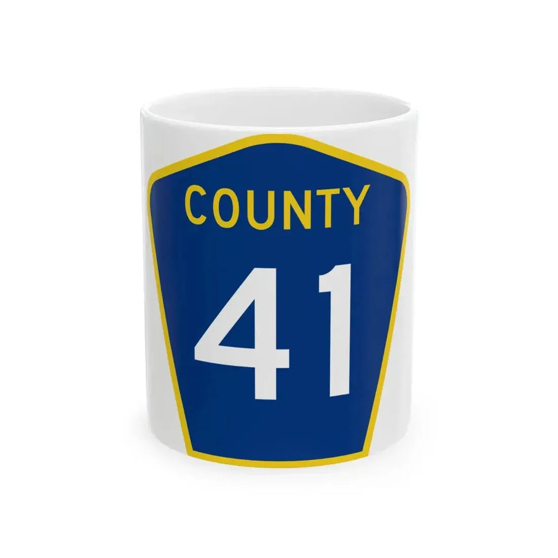 County 41 MN (Minnesota) (Road Sign) White Coffee Mug 11oz - Go Mug Yourself