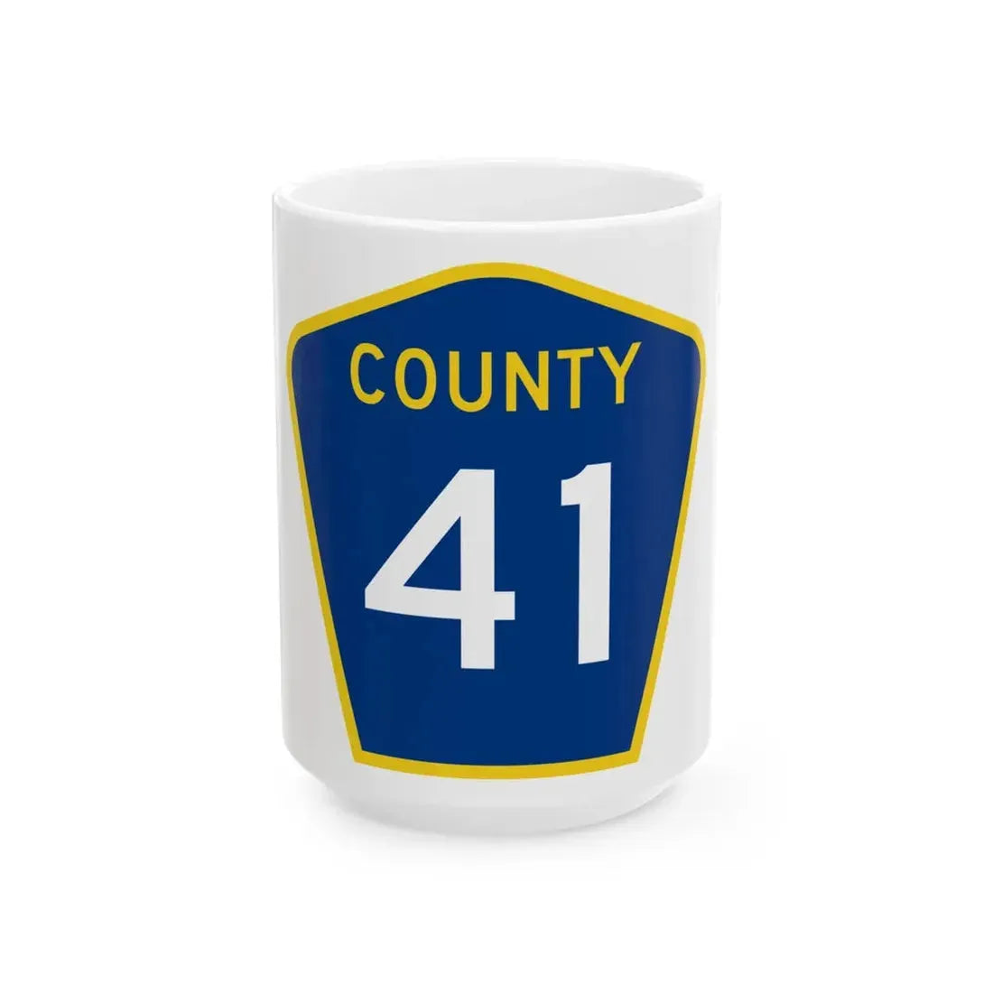 County 41 MN (Minnesota) (Road Sign) White Coffee Mug 15oz - Go Mug Yourself