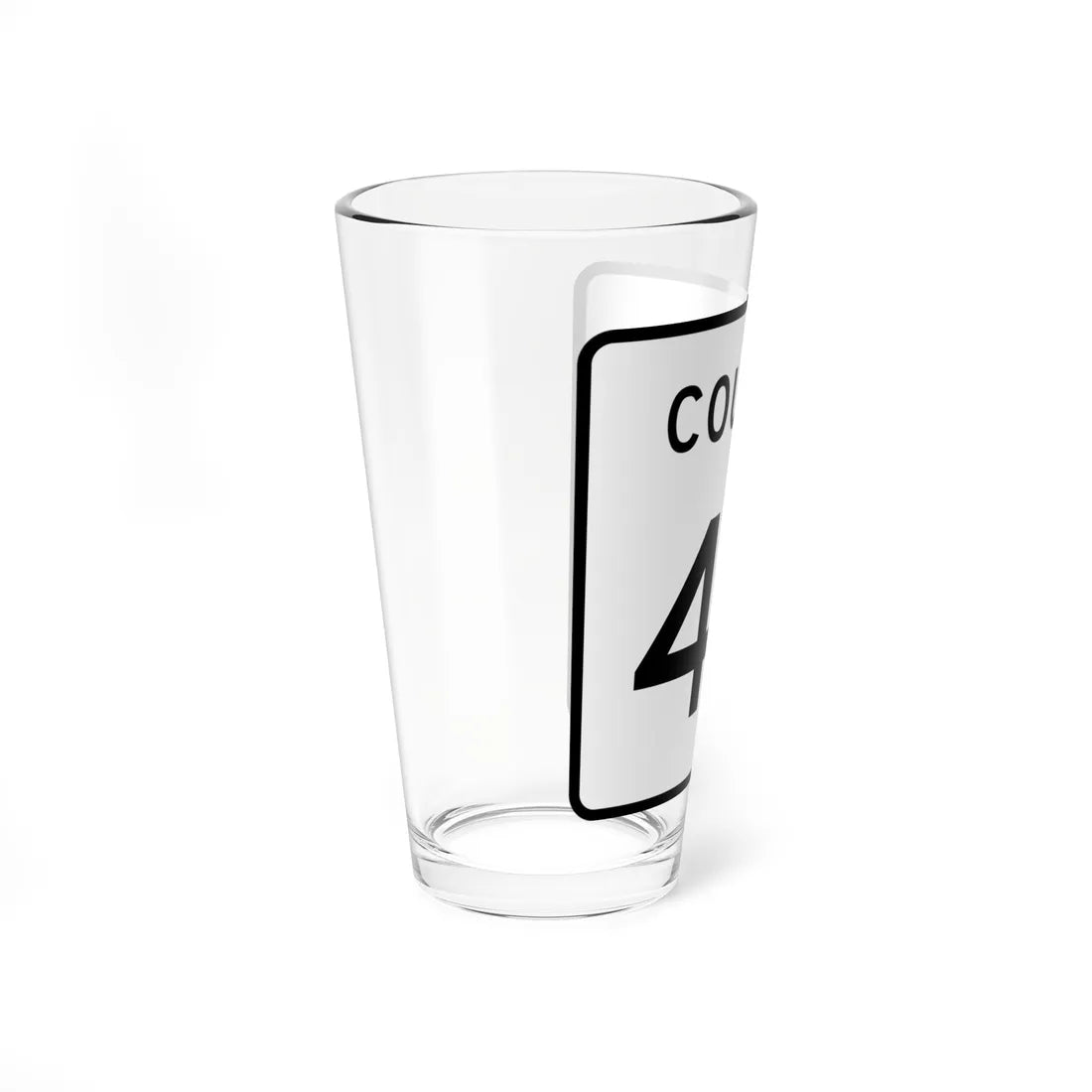 County 43 square (Minnesota) (Road Sign) Pint Glass 16oz - Go Mug Yourself