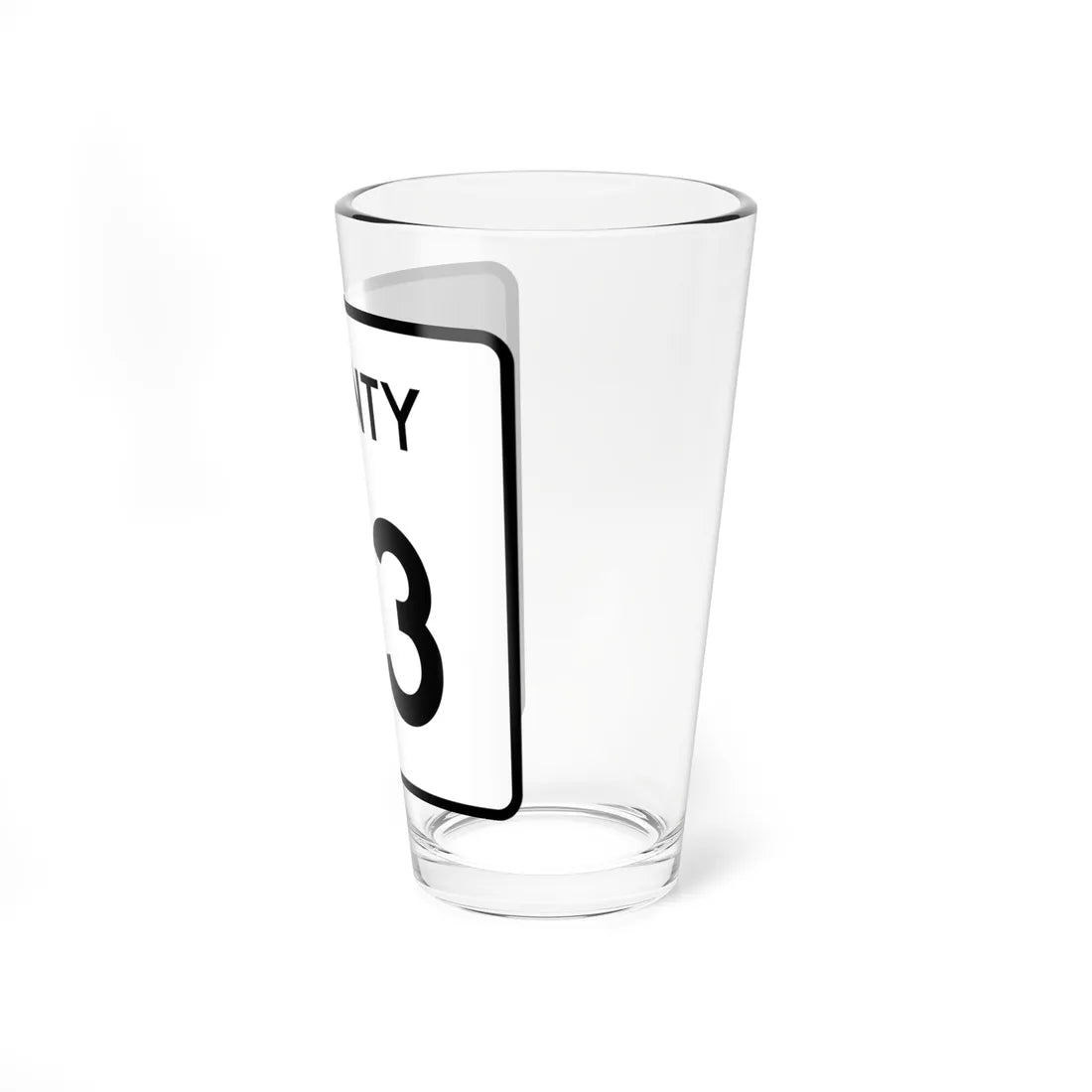 County 43 square (Minnesota) (Road Sign) Pint Glass 16oz - Go Mug Yourself