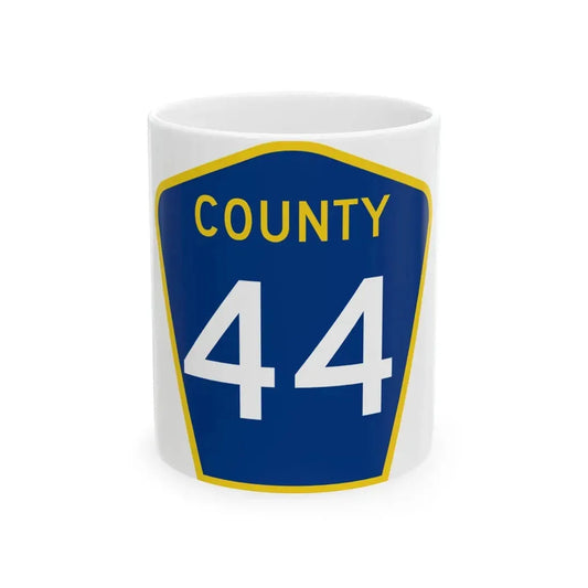 County 44 MN (Minnesota) (Road Sign) White Coffee Mug 11oz - Go Mug Yourself