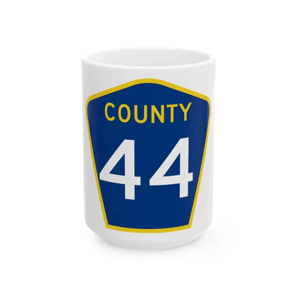 County 44 MN (Minnesota) (Road Sign) White Coffee Mug 15oz - Go Mug Yourself