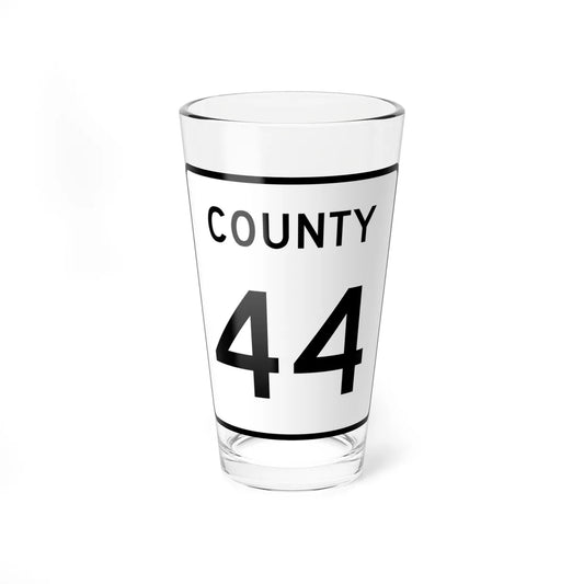 County 44 square (Minnesota) (Road Sign) Pint Glass 16oz 16oz - Go Mug Yourself
