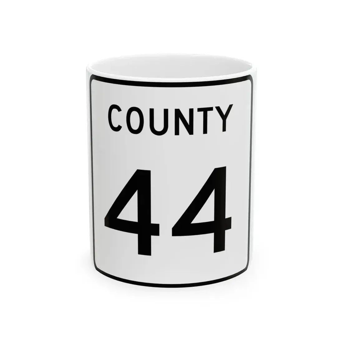 County 44 square (Minnesota) (Road Sign) White Coffee Mug 11oz - Go Mug Yourself