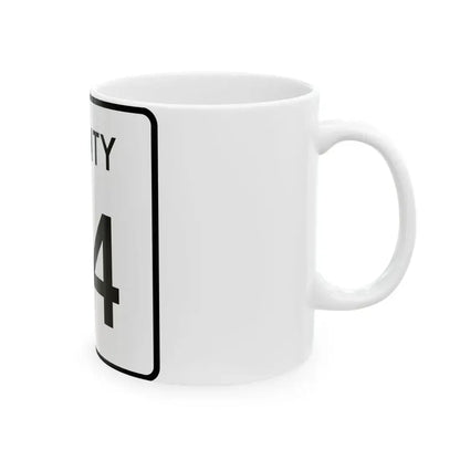 County 44 square (Minnesota) (Road Sign) White Coffee Mug - Go Mug Yourself