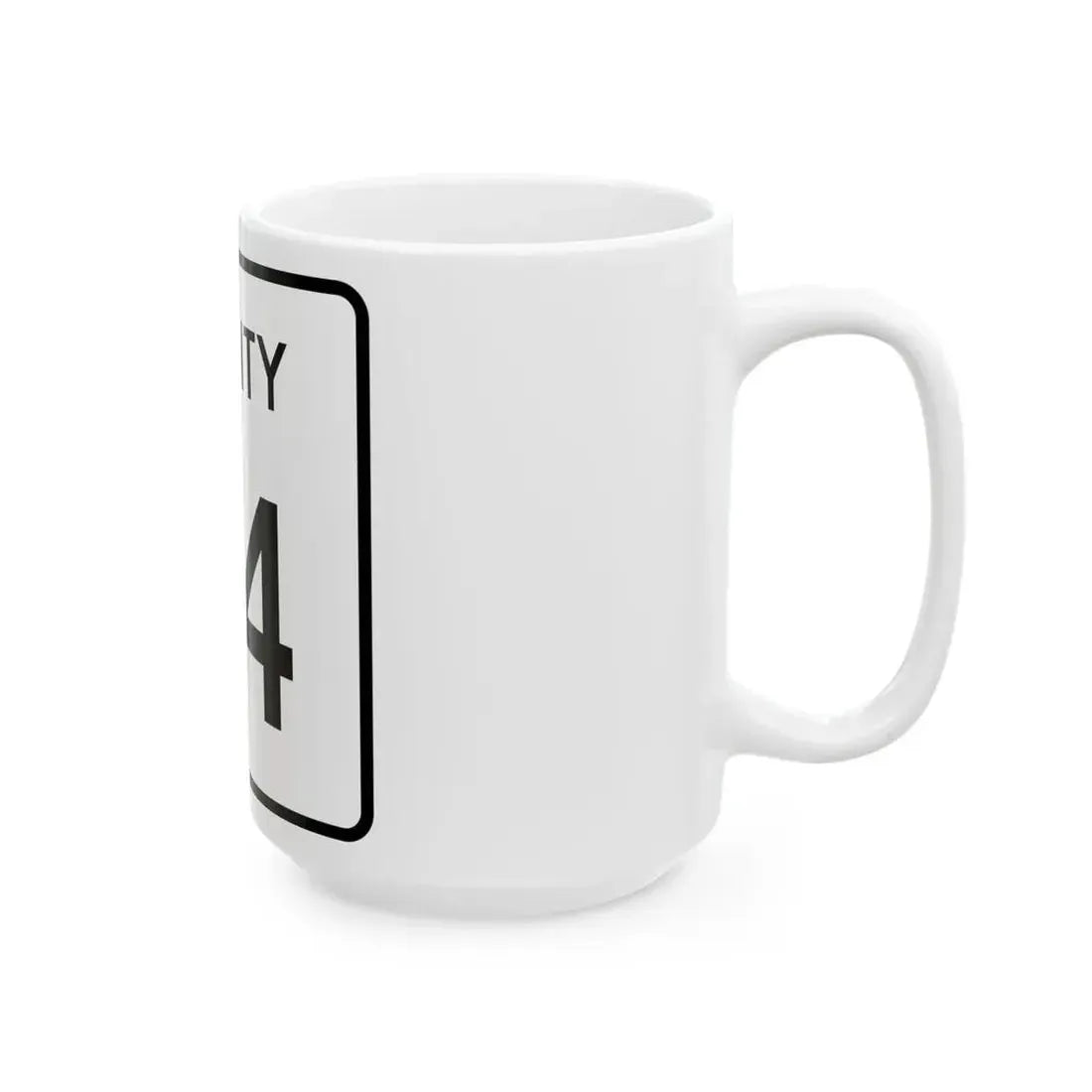 County 44 square (Minnesota) (Road Sign) White Coffee Mug - Go Mug Yourself