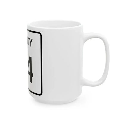 County 44 square (Minnesota) (Road Sign) White Coffee Mug - Go Mug Yourself