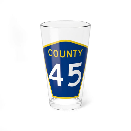 County 45 MN (Minnesota) (Road Sign) Pint Glass 16oz 16oz - Go Mug Yourself