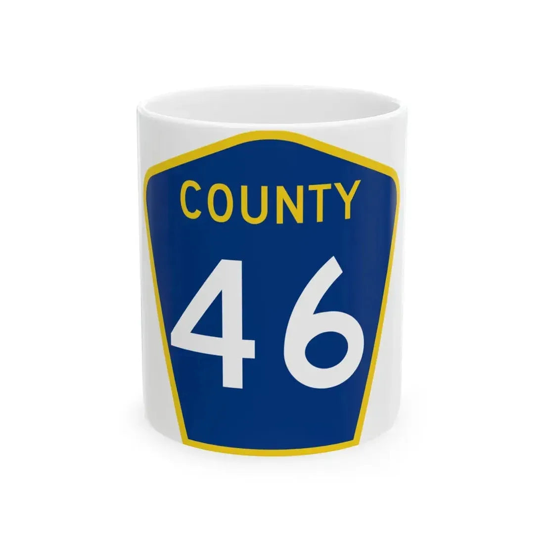 County 46 MN (Minnesota) (Road Sign) White Coffee Mug 11oz - Go Mug Yourself