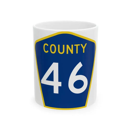 County 46 MN (Minnesota) (Road Sign) White Coffee Mug 11oz - Go Mug Yourself