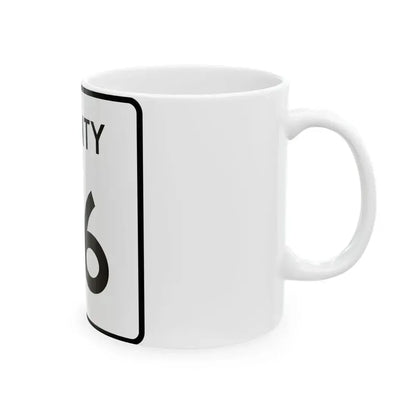 County 46 square (Minnesota) (Road Sign) White Coffee Mug - Go Mug Yourself