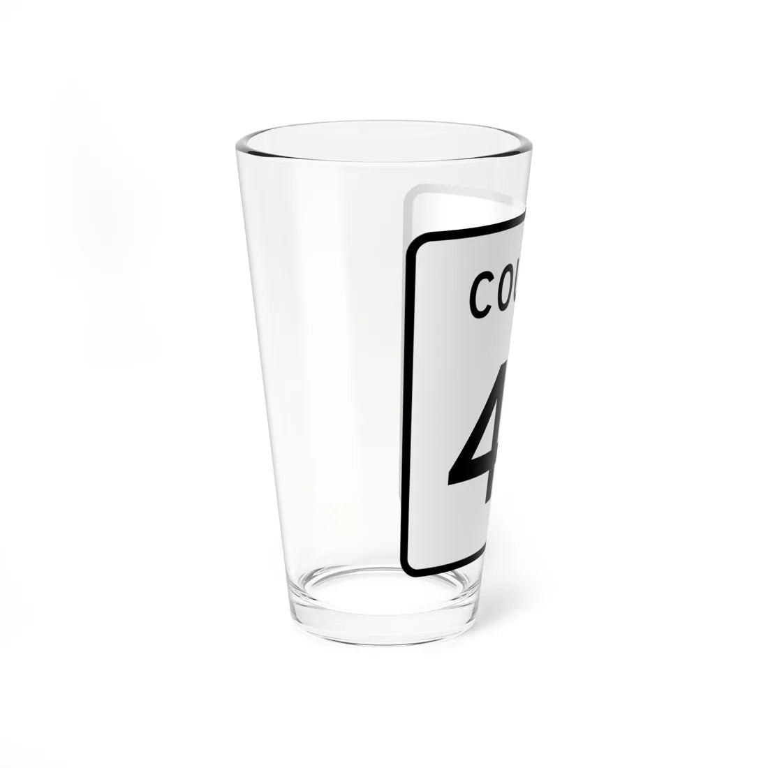 County 47 square (Minnesota) (Road Sign) Pint Glass 16oz - Go Mug Yourself