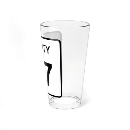 County 47 square (Minnesota) (Road Sign) Pint Glass 16oz - Go Mug Yourself