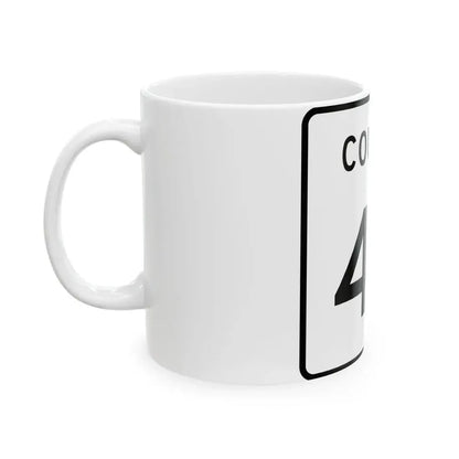 County 47 square (Minnesota) (Road Sign) White Coffee Mug - Go Mug Yourself