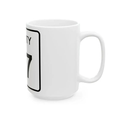 County 47 square (Minnesota) (Road Sign) White Coffee Mug - Go Mug Yourself