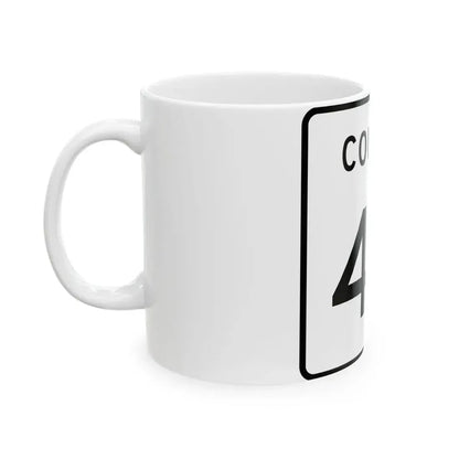 County 48 square (Minnesota) (Road Sign) White Coffee Mug - Go Mug Yourself